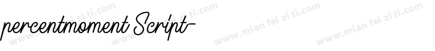 percentmoment Script字体转换
